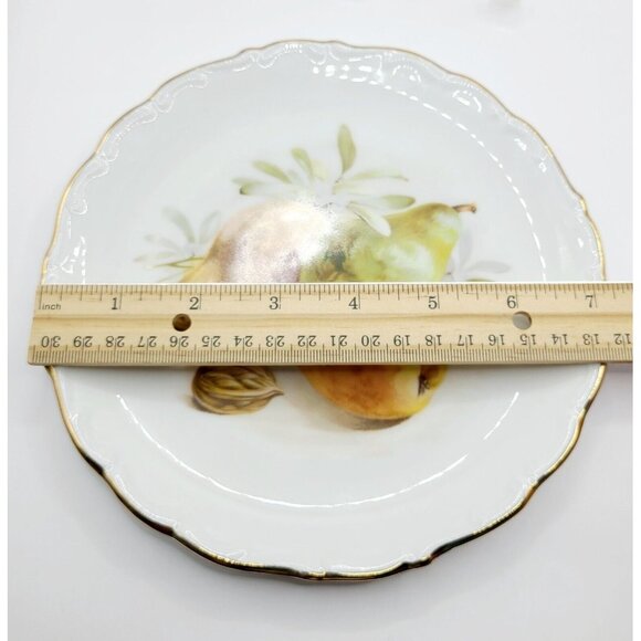 Schumann Arzberg Porcelain Tea Cup & Saucer& Dessert Plate Set Pear Design VTG - Picture 14 of 16